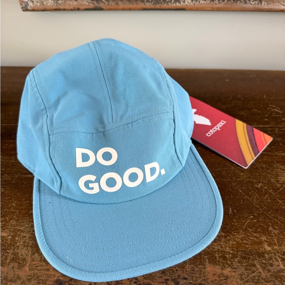COTOPAXI Light Blue 'DO GOOD.' Graphic 5-Panel Cap